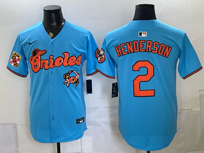 Men Baltimore Orioles #2 Henderson blue Nike 2026 Jersey MLB 0727001->baltimore orioles->MLB Jersey